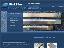 Tablet Screenshot of birdfilmapplicator.com